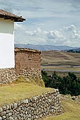 Peru, Chinchero, traditional houses built on Inca stones